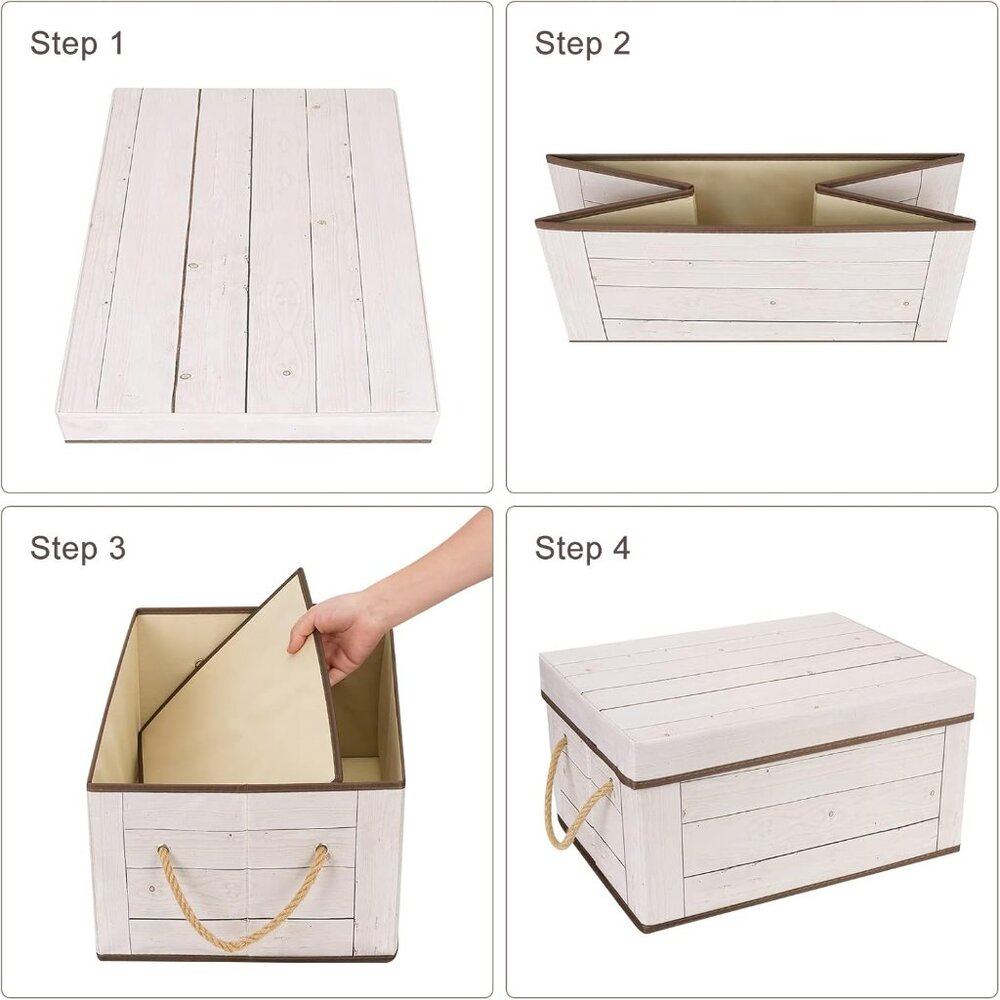 Memory Box for Keepsake, Decorative Storage Boxes with Lids and Handles for Stor - Picture 7 of 7